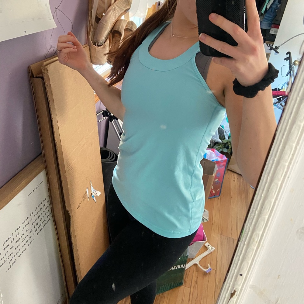 Blue Workout Tank Top
